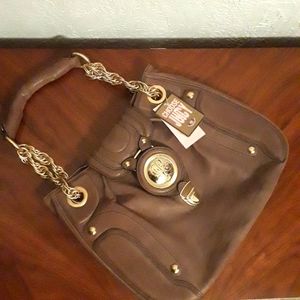 Drop Dead Gorgeous Leather Juicy Couture Handbag, Gold Tone Hardware, Gray ♥ ♥ ♥